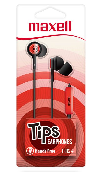 Audífonos Maxell IN-TIPS Con Micrófono In Ear Rojo
