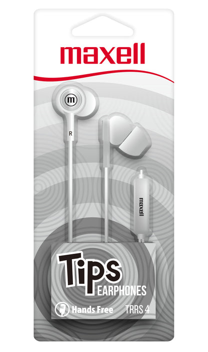 Audífonos Maxell IN-TIPS Con Micrófono In Ear Blanco