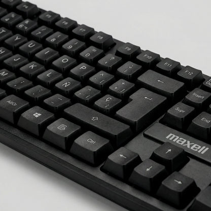Teclado Básico Maxell KB-80 Conector Usb Negro