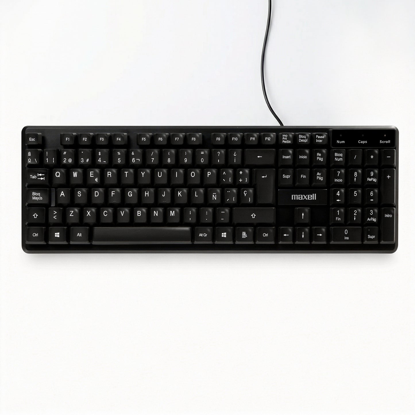 Teclado Básico Maxell KB-80 Conector Usb Negro