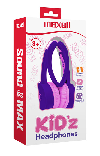 Audífonos Para Niños Maxell KZ-13 Con Micrófono 8.5db Morado