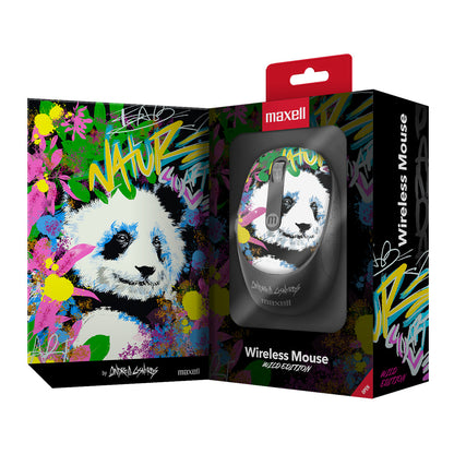 Mouse Inalámbrico Maxell Diseño Wild 4000dpi Usb/usb-c Panda