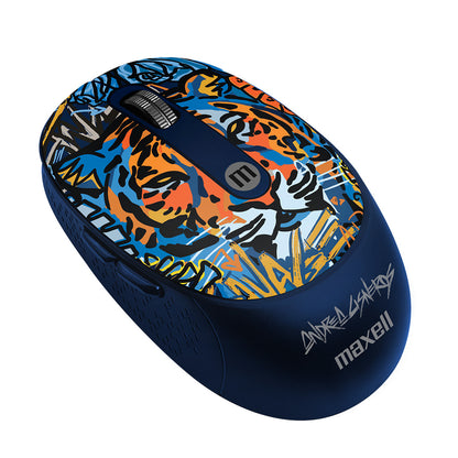 Mouse Inalámbrico Maxell Diseño Wild 4000dpi Usb/usb-c Tigre