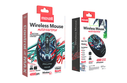 Mouse Inalámbrico Maxell Diseño Wild 4000dpi Usb/usb-c