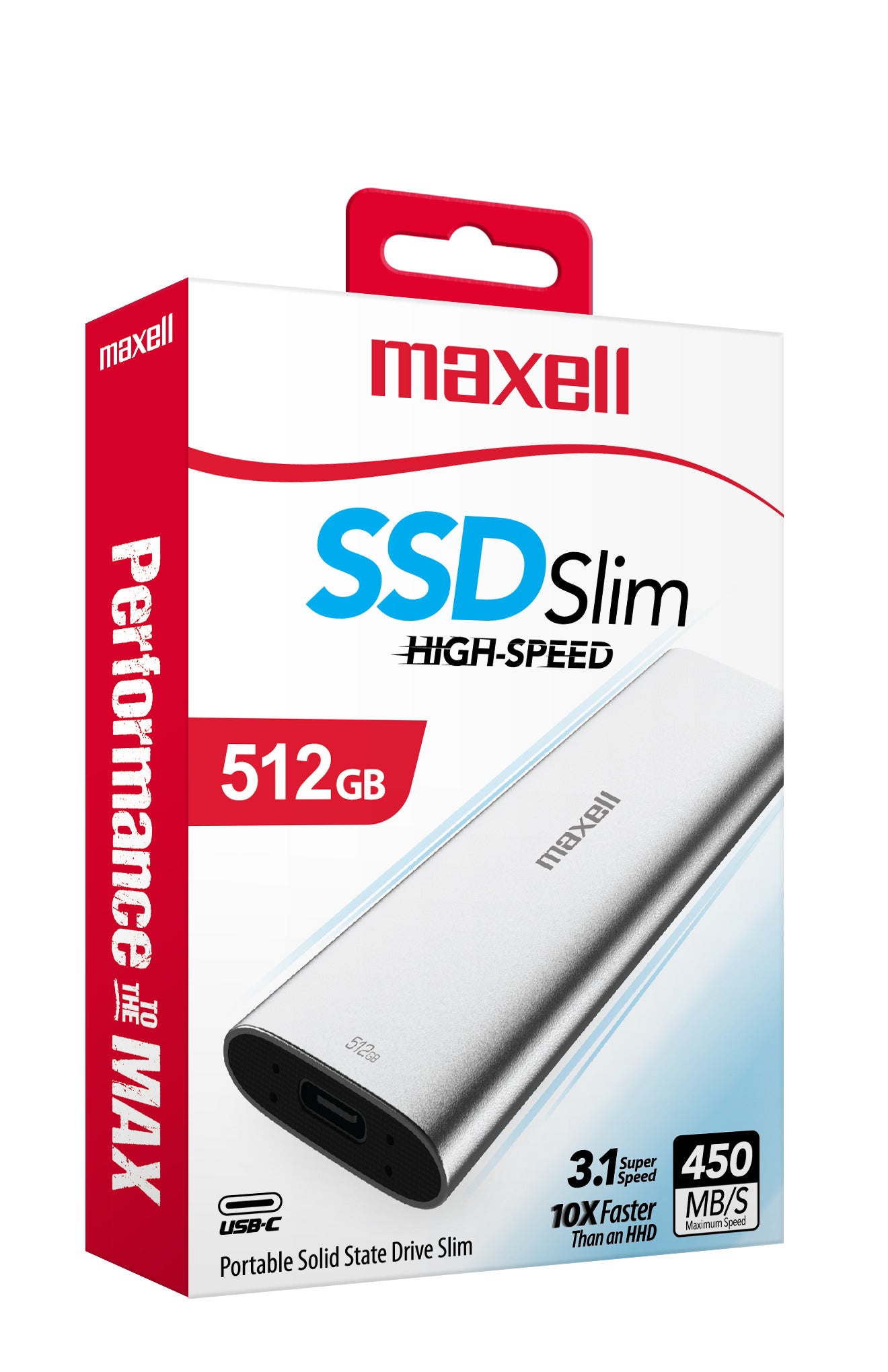 Disco Duro Solido Ssd Maxell Externo 512GB 3.1 USB TIPO C