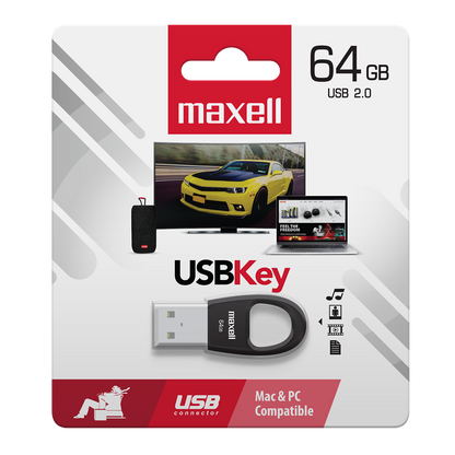 Pendrive Maxell KEY 64GB 2.0 Negro