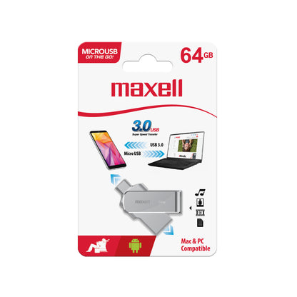 Pendrive Maxell OTG Micro Usb Connector 64GB 3.0