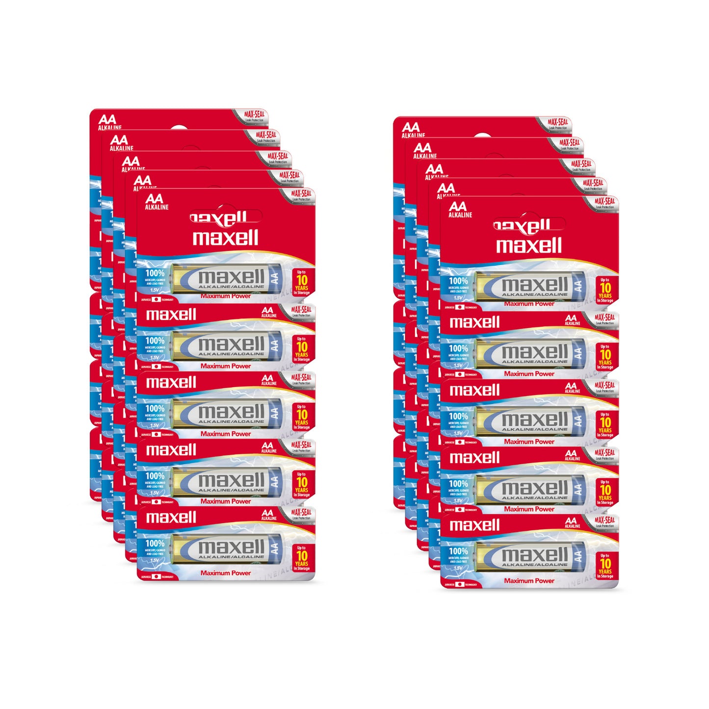 Pack 50 Pilas Alcalinas Maxell Tamaño AAA
