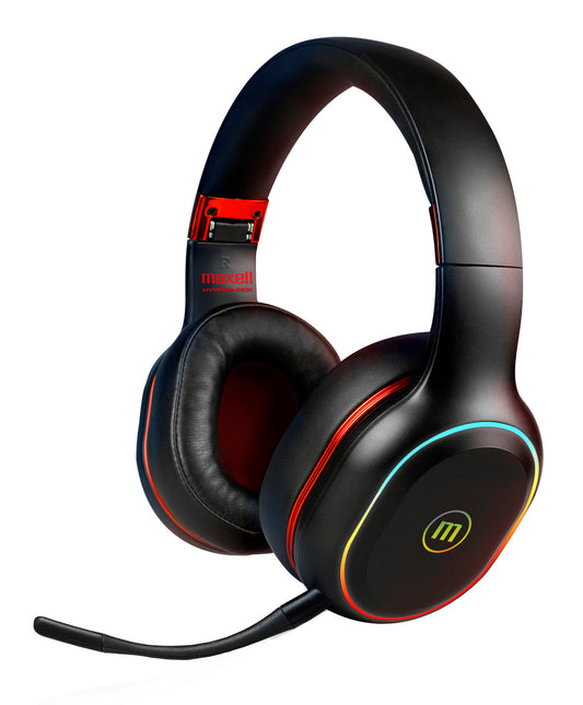 Audífonos Gamer Maxell Inalámbrico Hypershock Bluetooth RGB