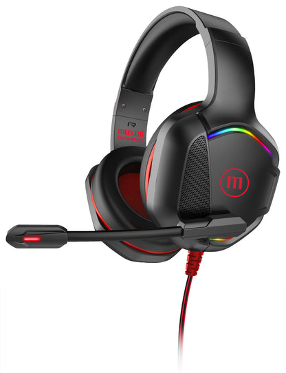 Audífonos Gamer Maxell Forcé9 Rgb 3.5mm/Usb Microfono RGB