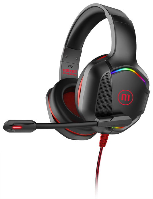 Audífonos Gamer Maxell Forcé9 Rgb 3.5mm/Usb Microfono RGB
