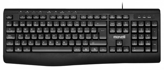 Teclado Multifuncional Maxell KB-100 Conector Usb Negro