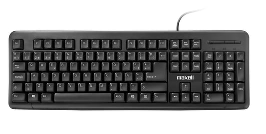 Teclado Básico Maxell KB-90 Conector Usb Negro
