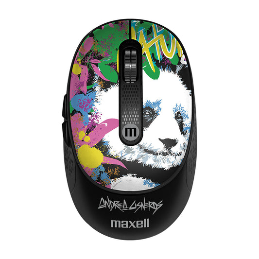 Mouse Inalámbrico Maxell Diseño Wild 4000dpi Usb/usb-c Panda